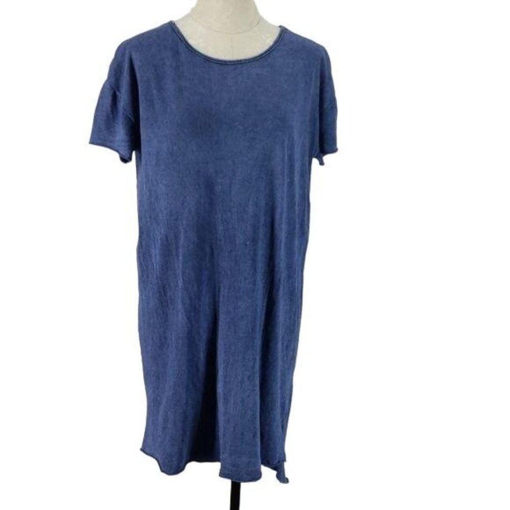 Pull & Bear Heather Size 11 Blue T Shirt dress